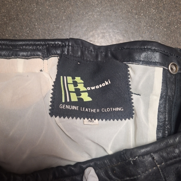 Kawasaki vintage leather motocross pants - Picture 3 of 12